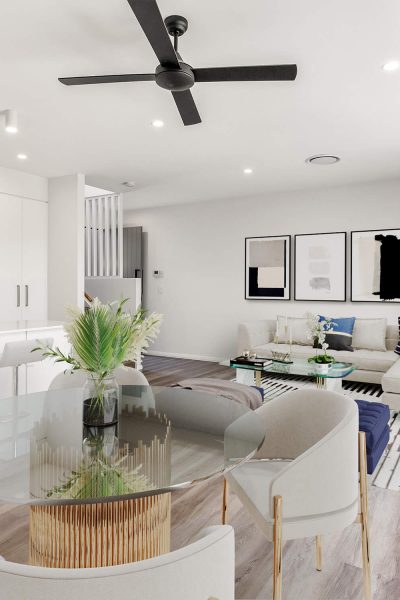 Living and Dining area of house a property by Wombat Real Estate